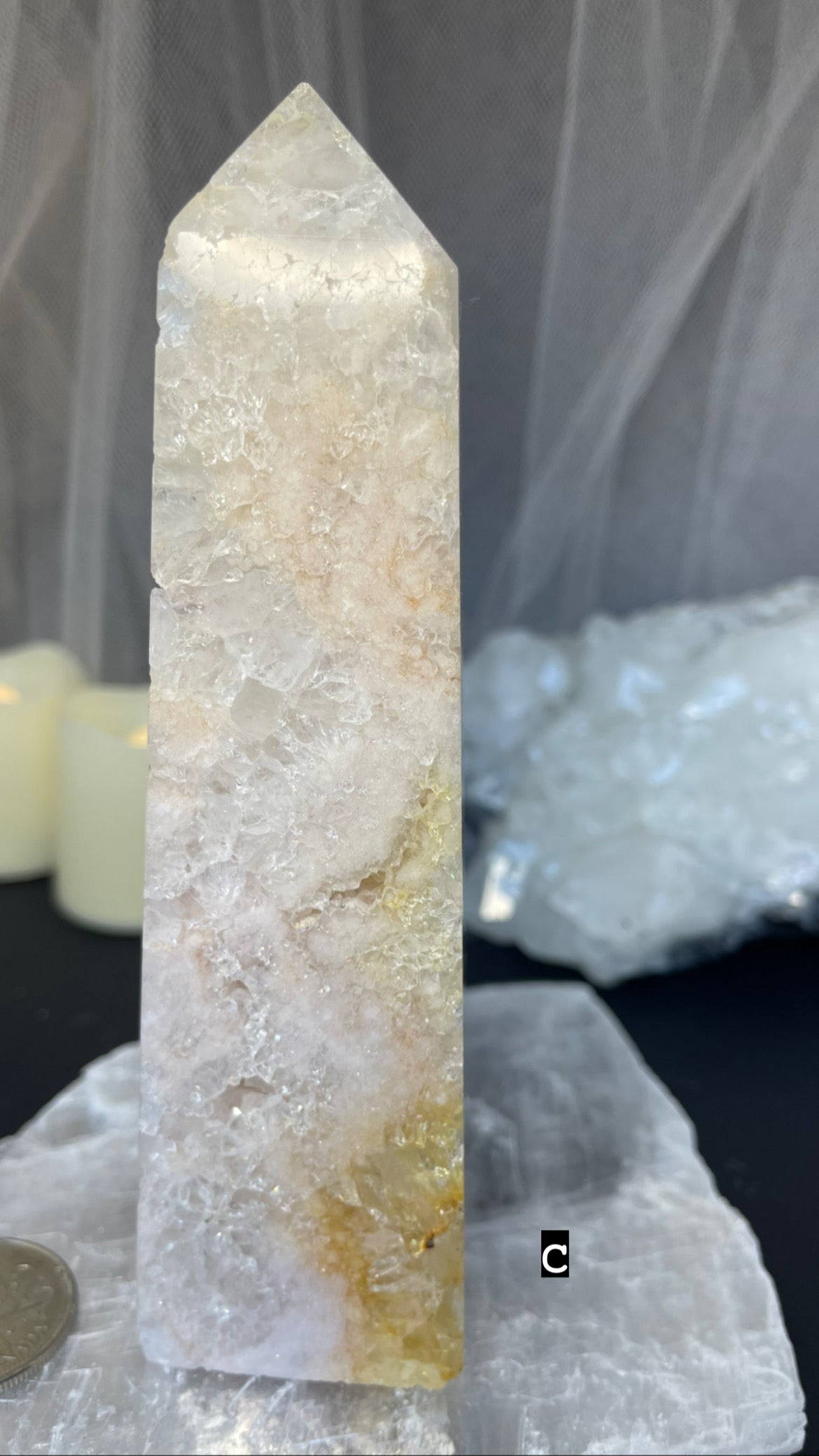 Pink amethyst/ Flower Agate towers