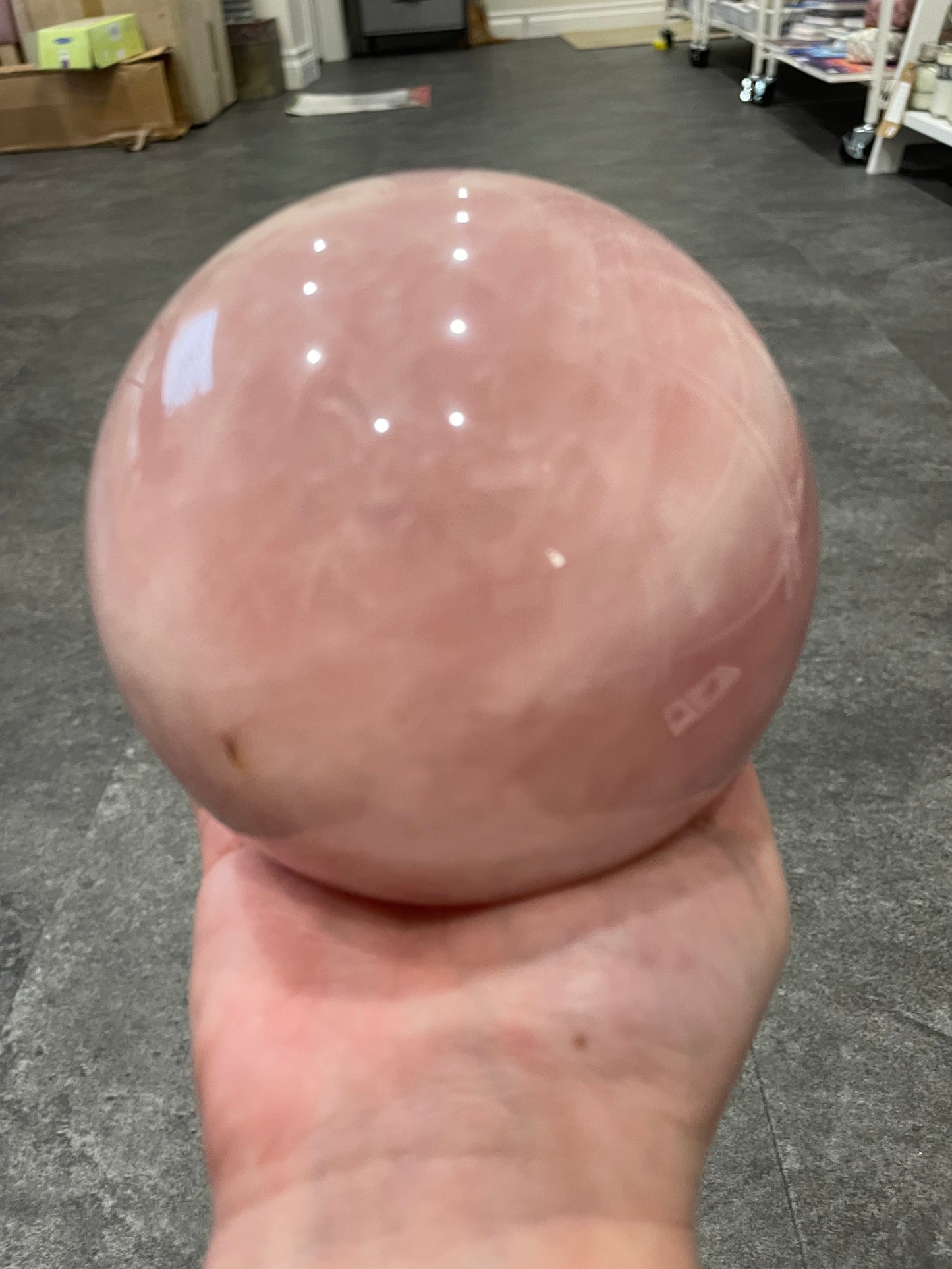 Rose quartz sphere