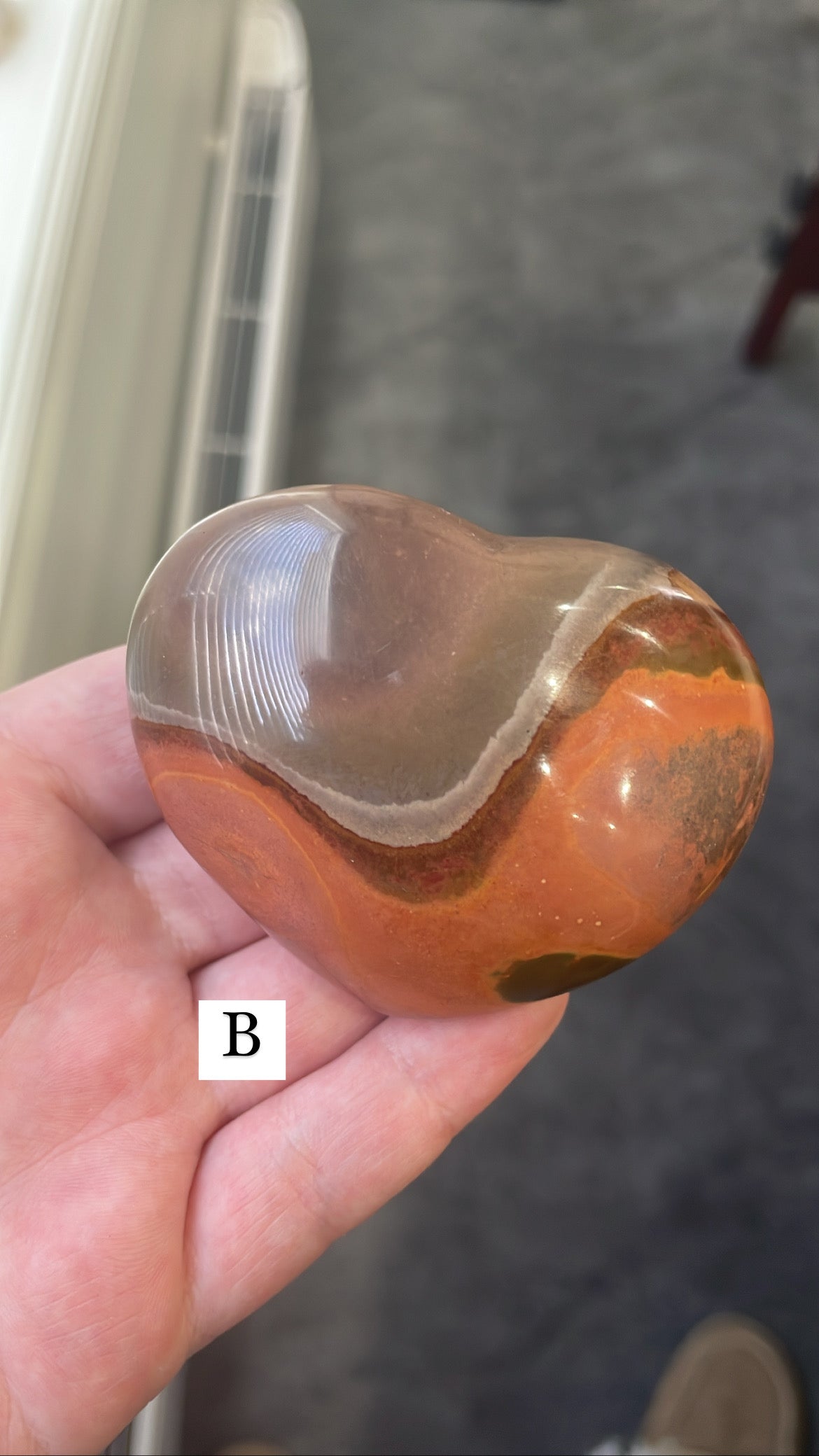 Polychrome jasper hearts