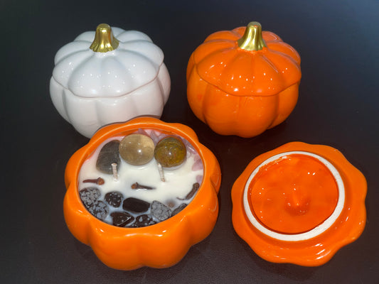 Pumpkin jelwery candles