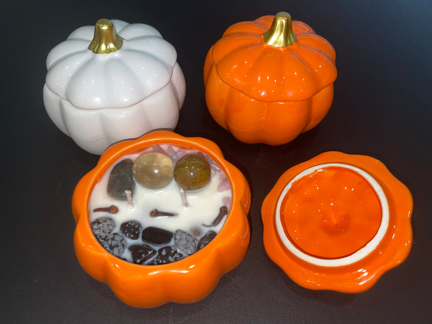 Pumpkin jelwery candles