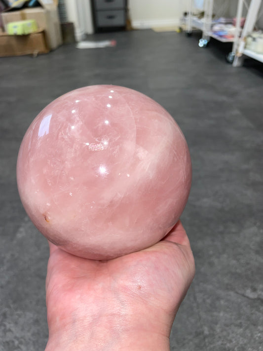 Rose quartz sphere