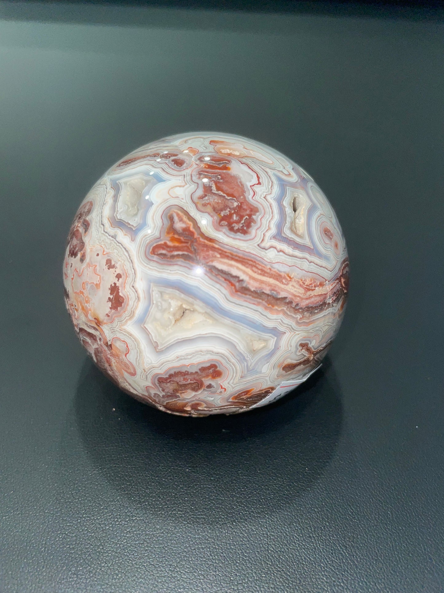 Crazy lace agate sphere