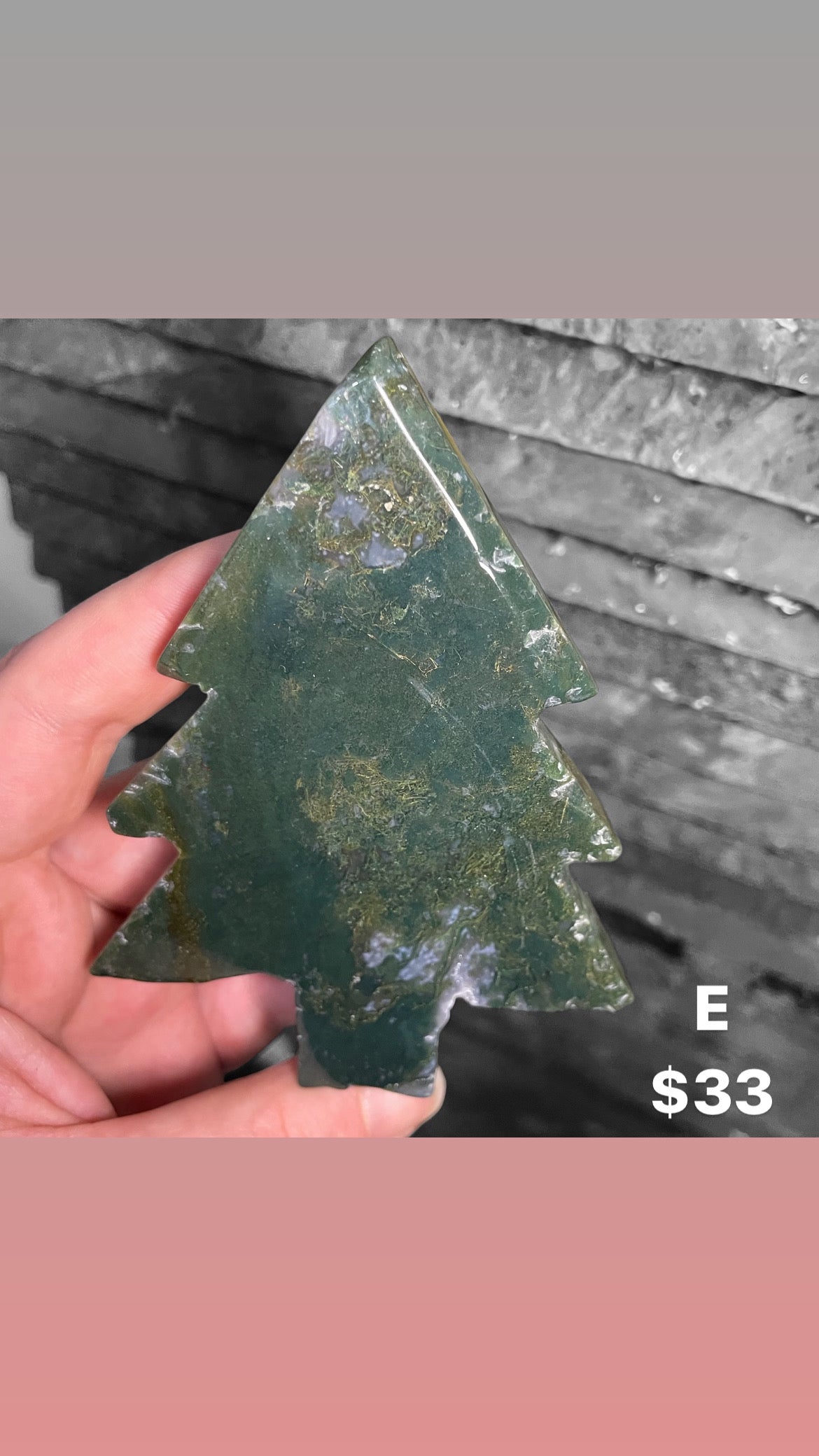 Moss agate Christmas trees