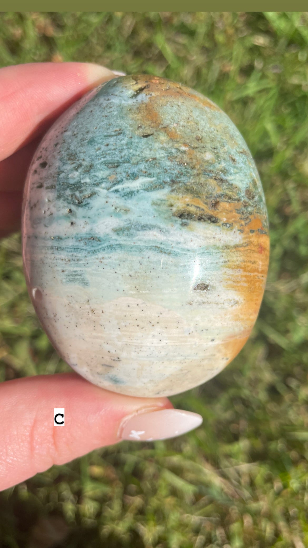 Ocean jasper palm stones