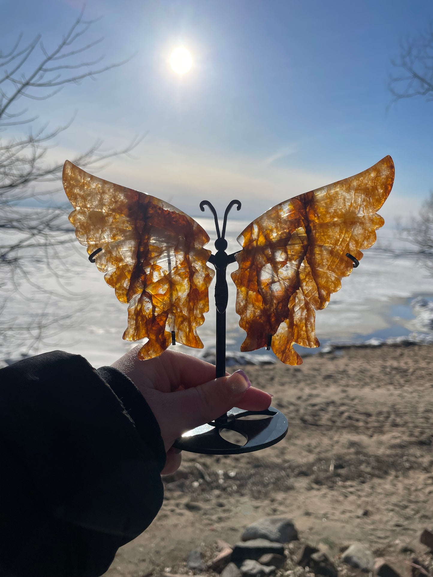 Golden healer fire Quartz butterfly’s