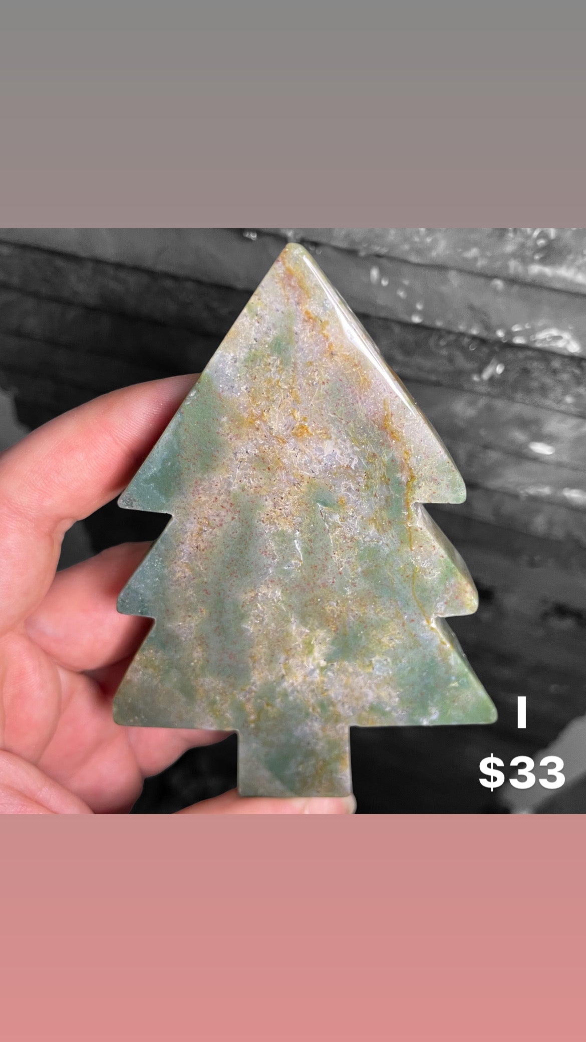 Moss agate Christmas trees