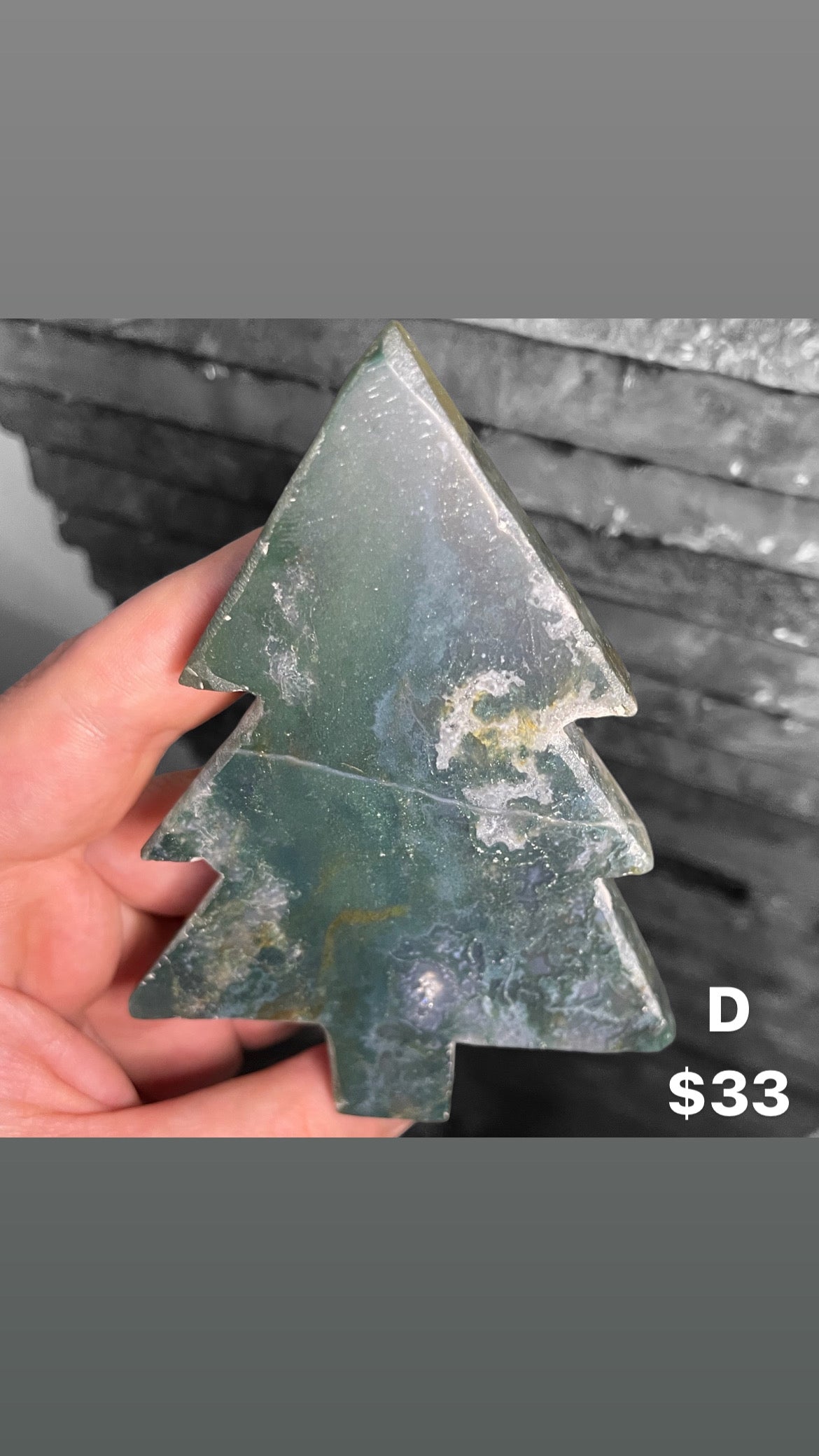 Moss agate Christmas trees