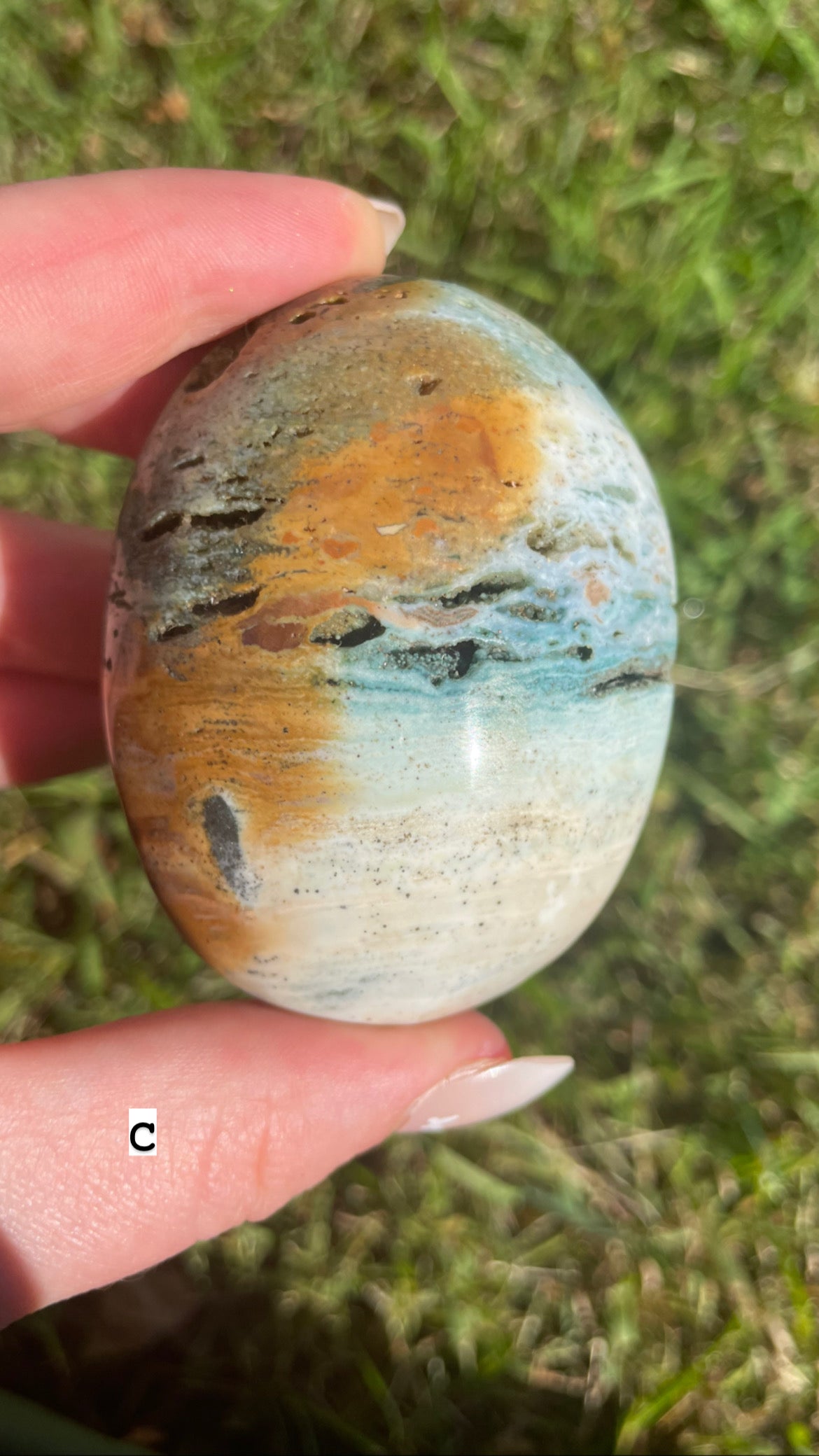 Ocean jasper palm stones