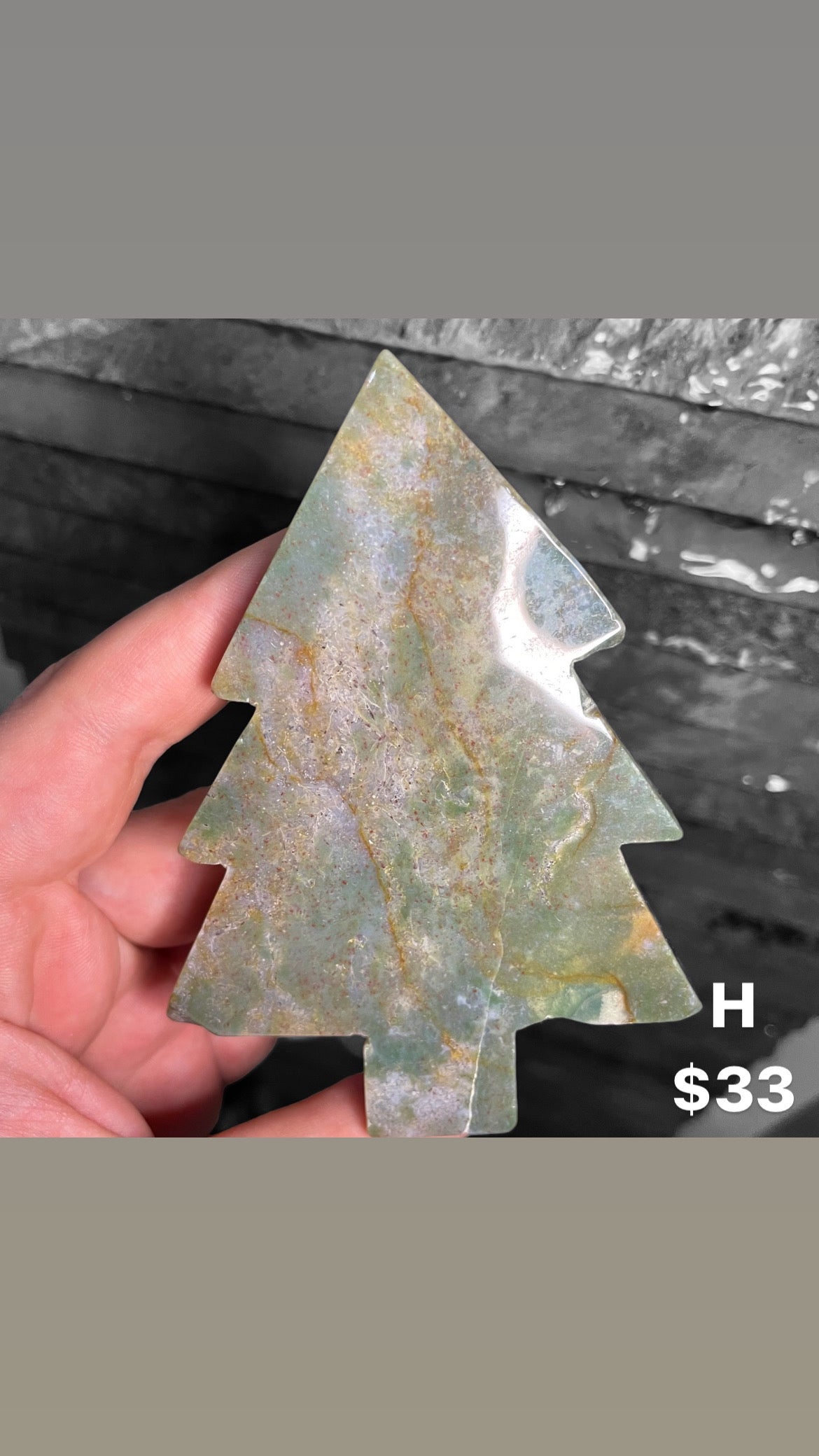 Moss agate Christmas trees