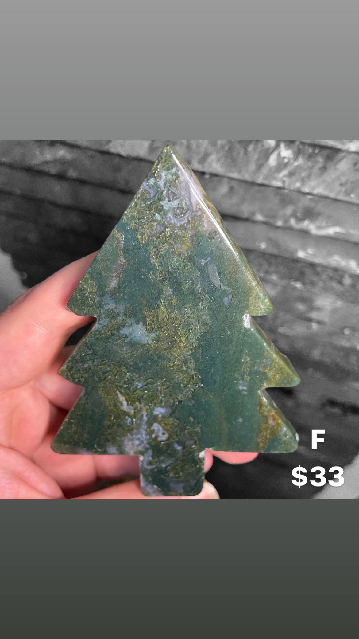 Moss agate Christmas trees