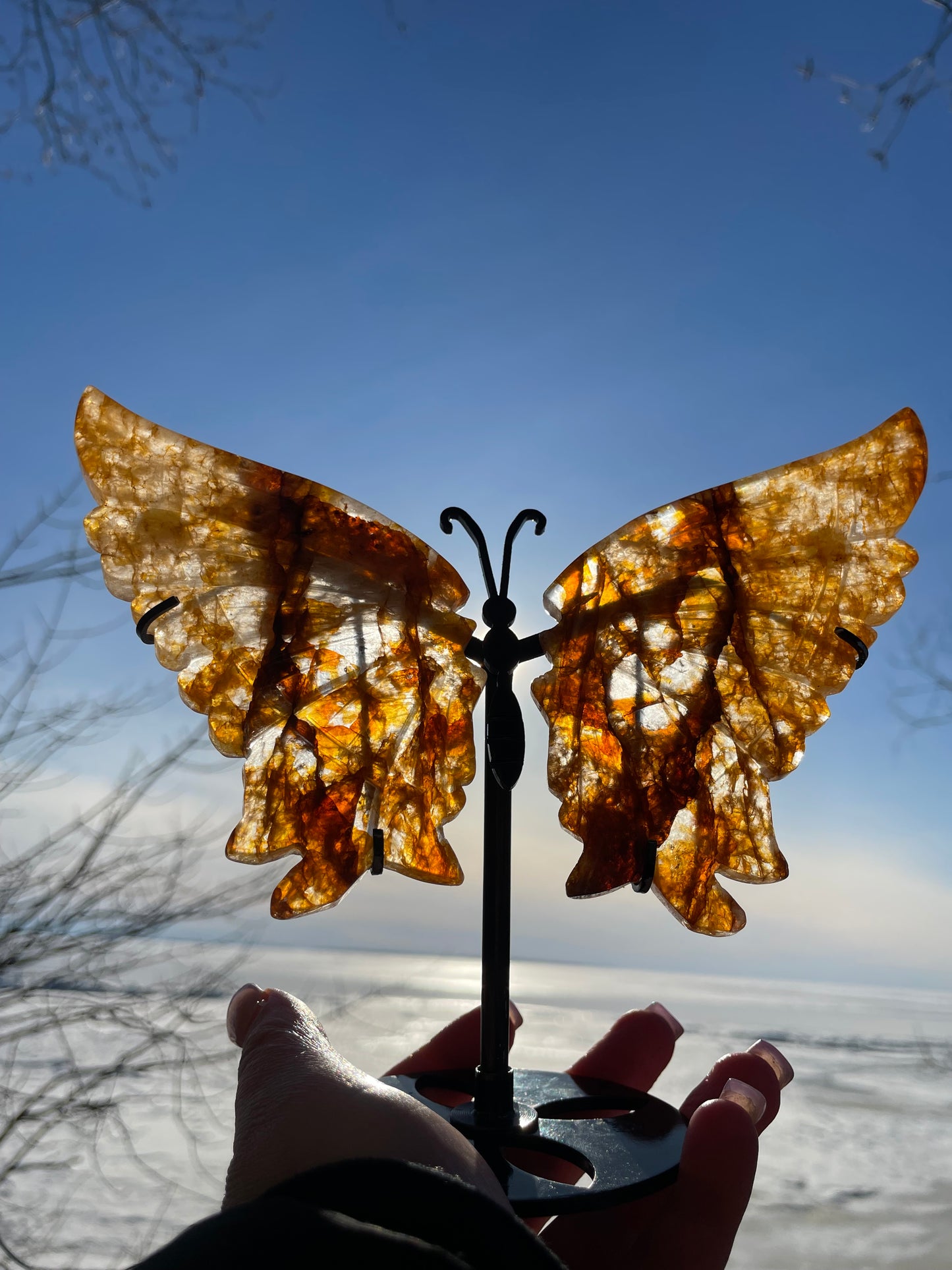 Golden healer fire Quartz butterfly’s