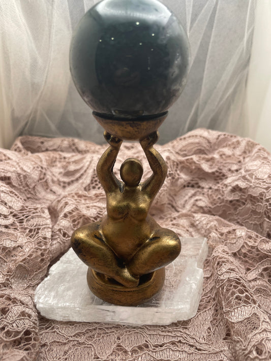 Women body sphere stand