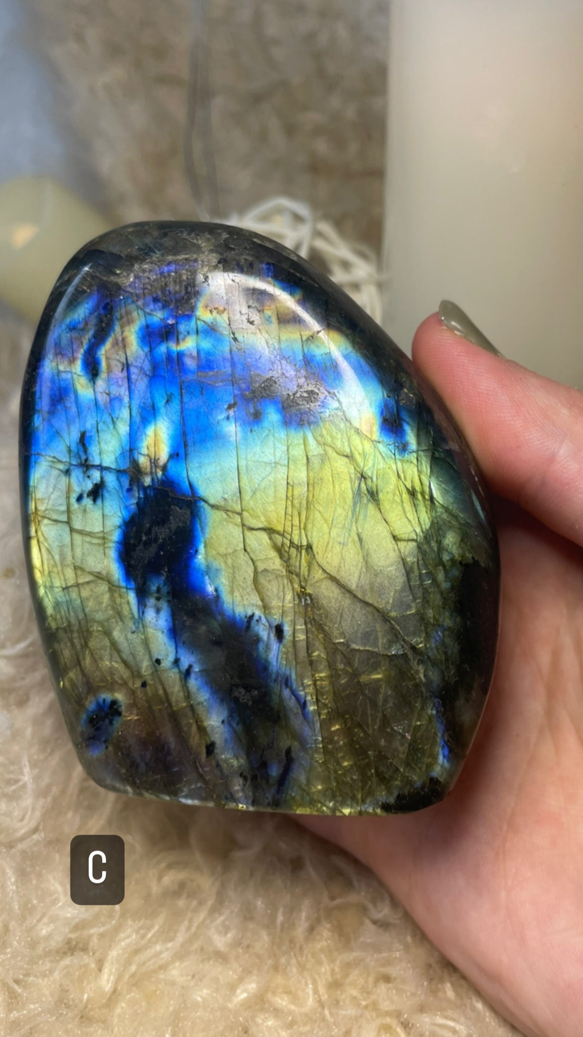 High flash labradorite free forms