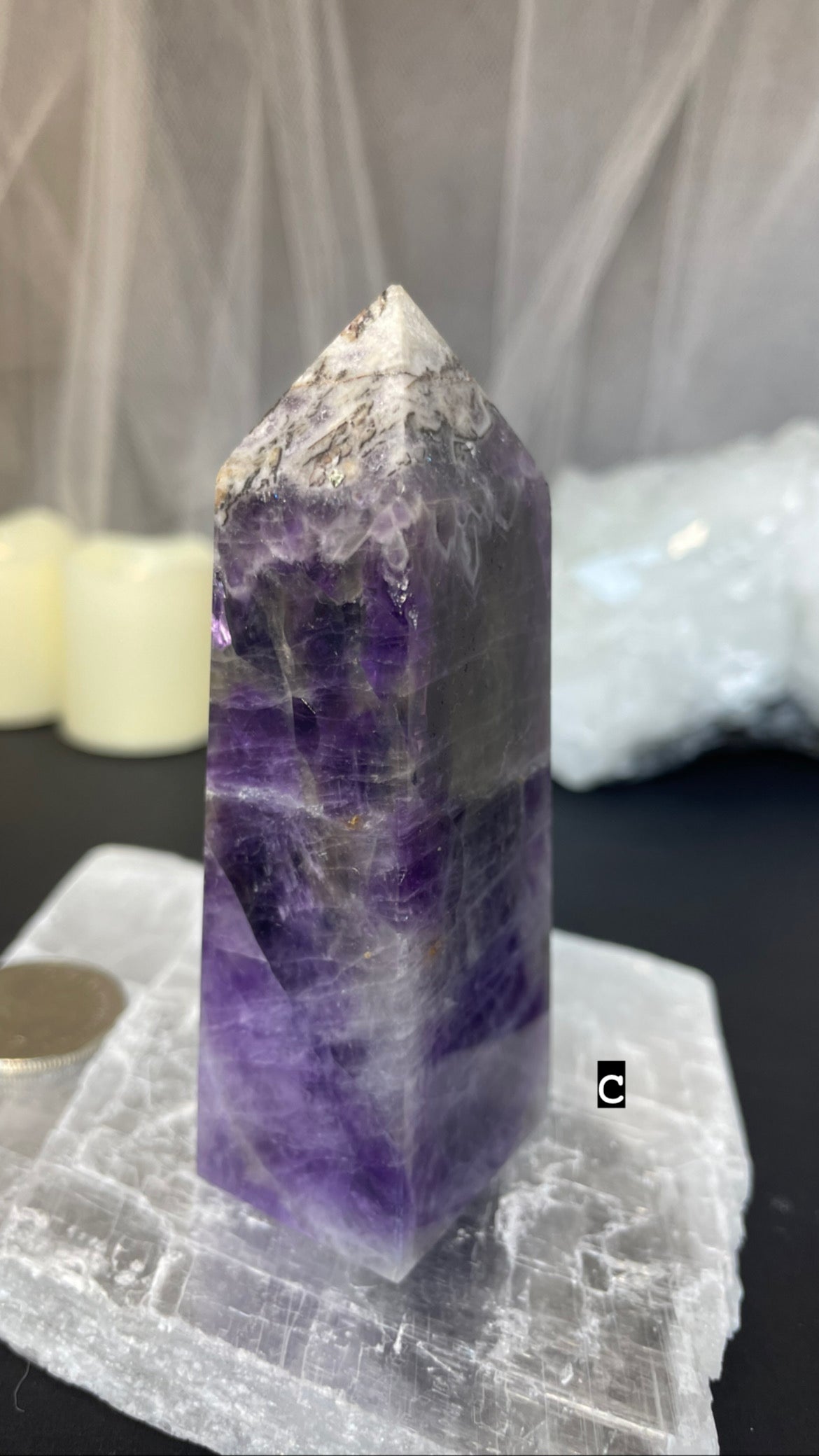 Chevron amethyst towers