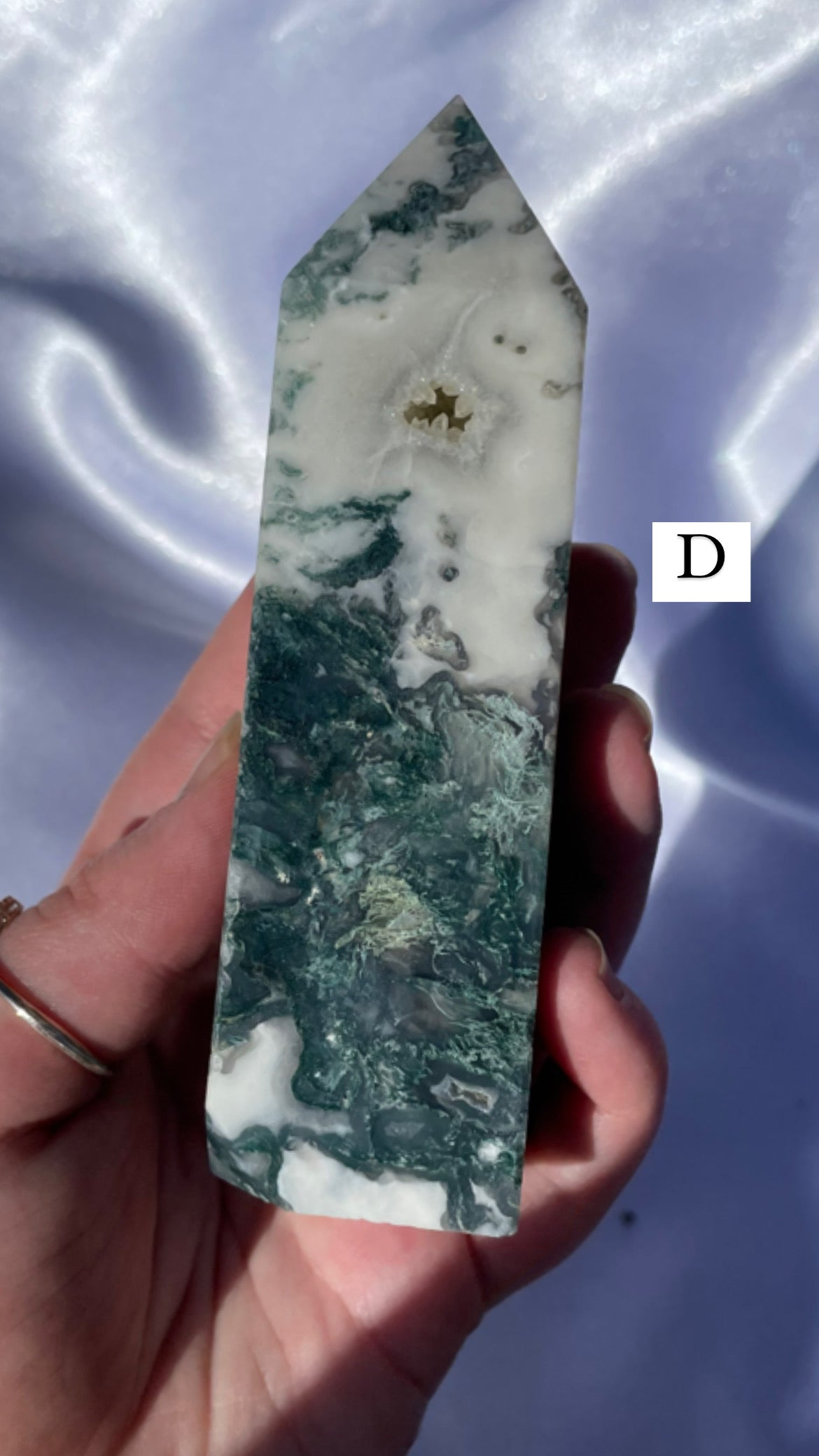 Moss agate towers