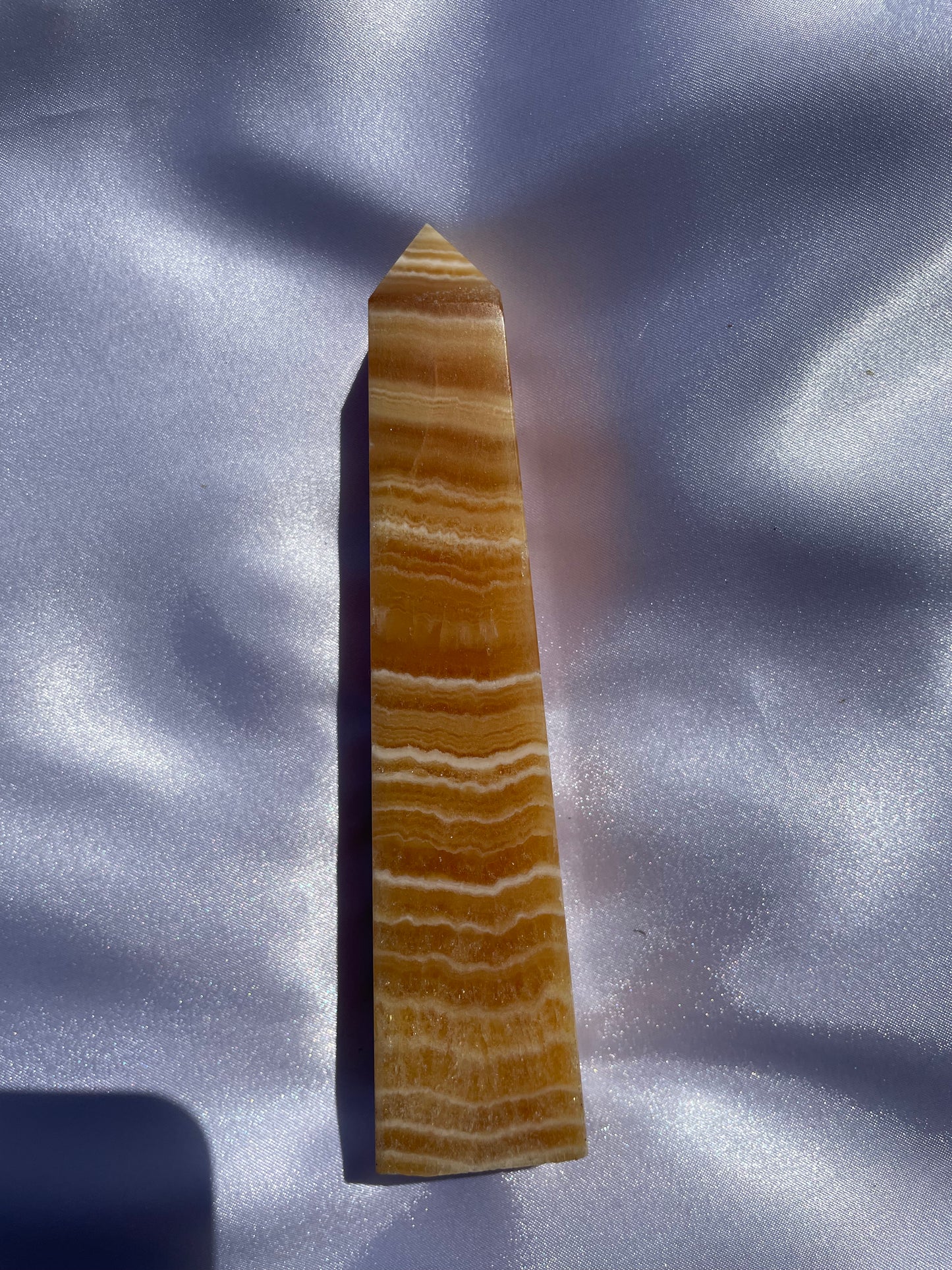 Orange calcite tower