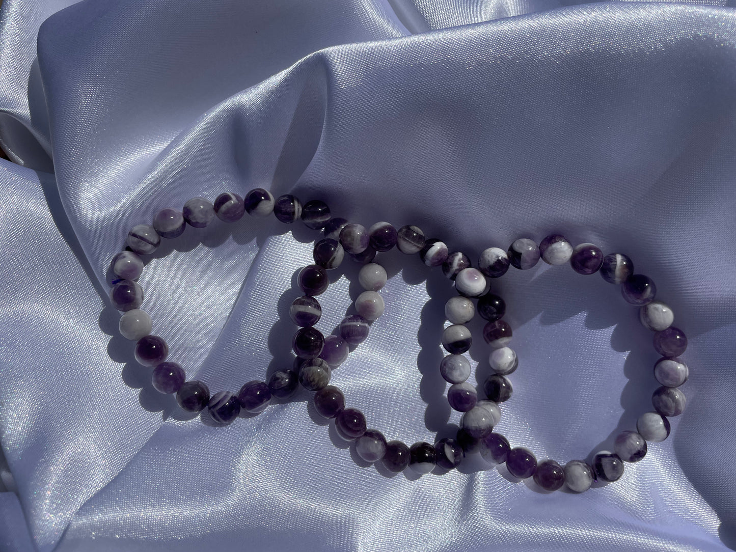 Chevron amethyst bracelet