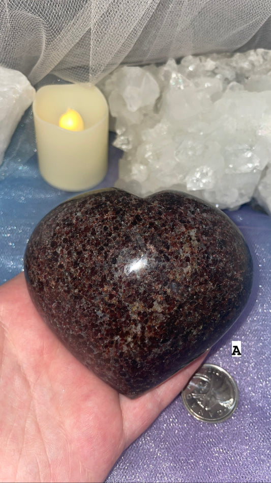 Garnet heart large