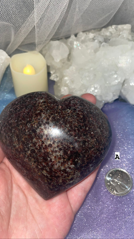 Garnet heart large