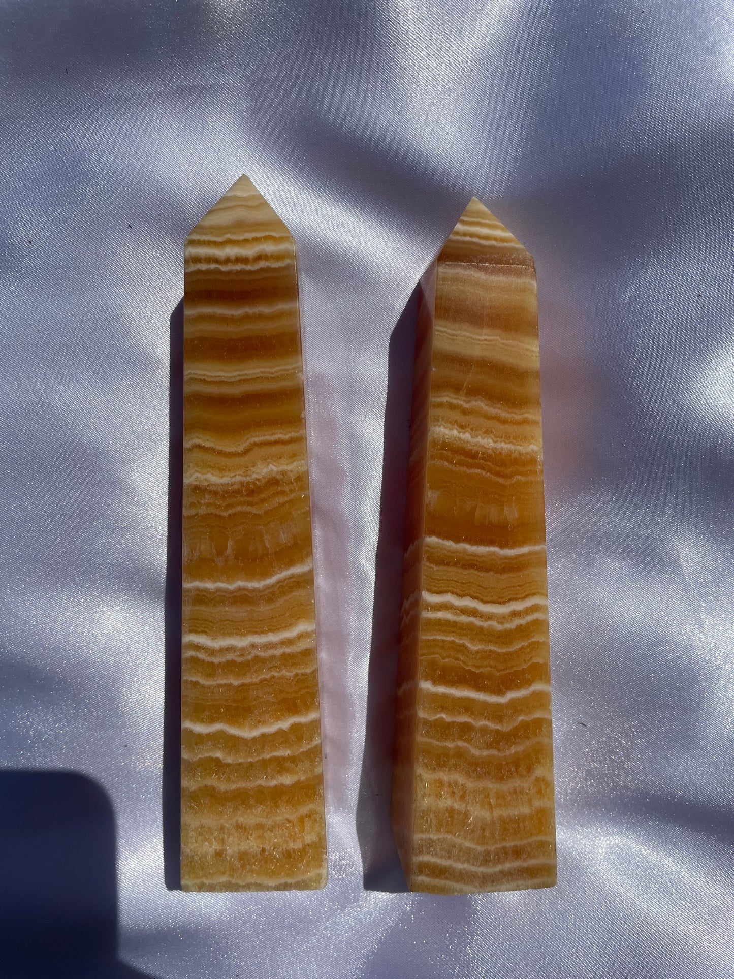 Orange calcite tower