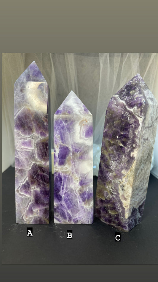 Chevron amethyst towers large