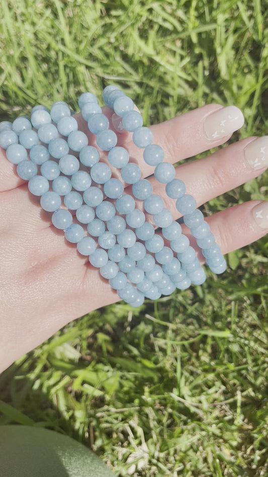 Blue calcite bracelet