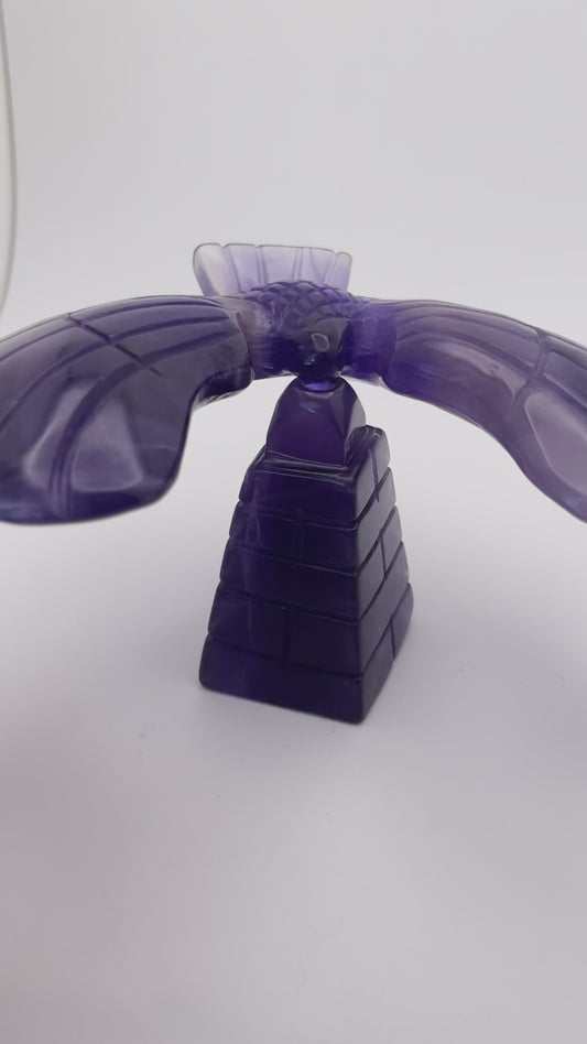 Spinning fluorite eagle