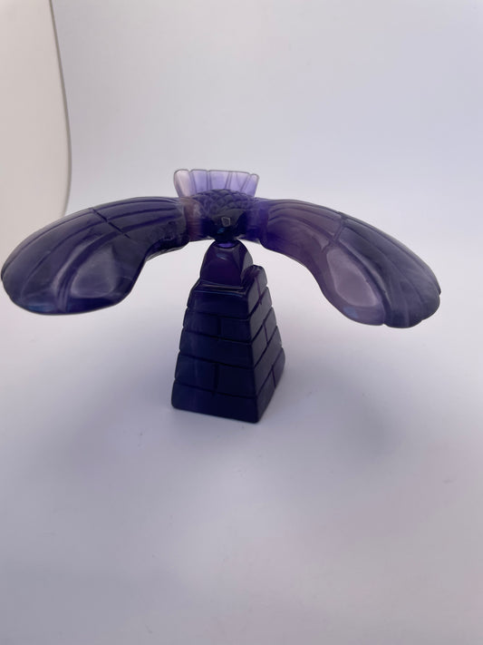 Spinning fluorite eagle