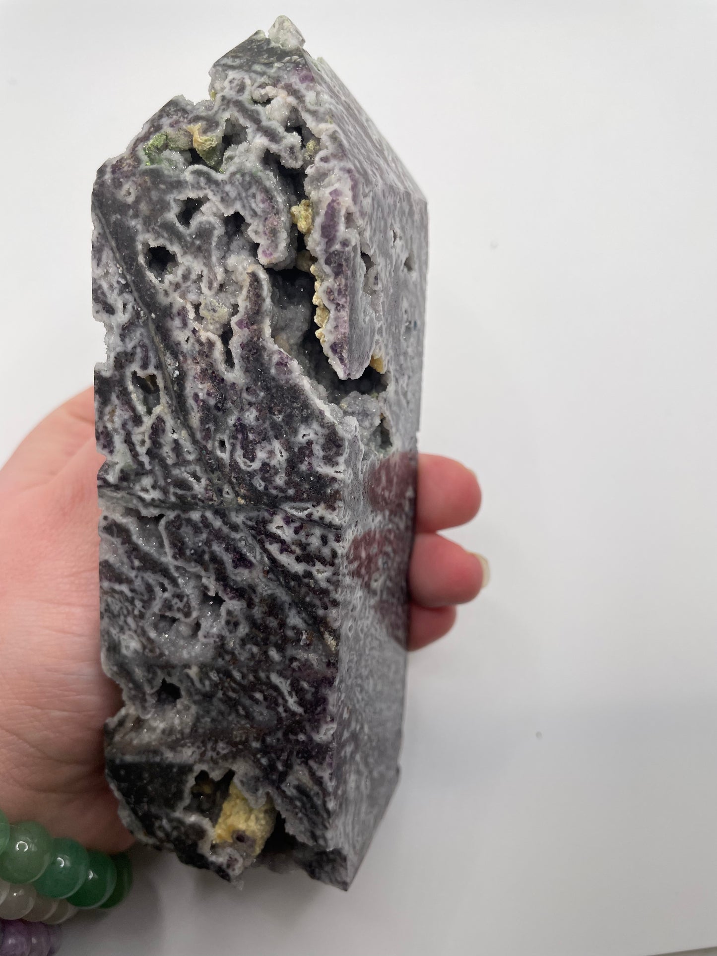 Purple sphalerite tower