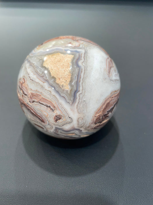 Crazy lace agate sphere