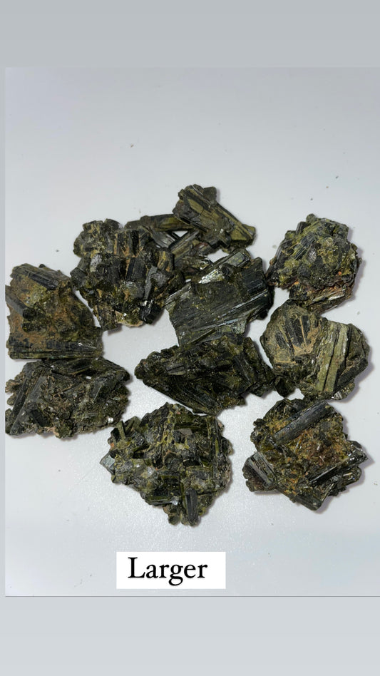 Green tourmaline chunks