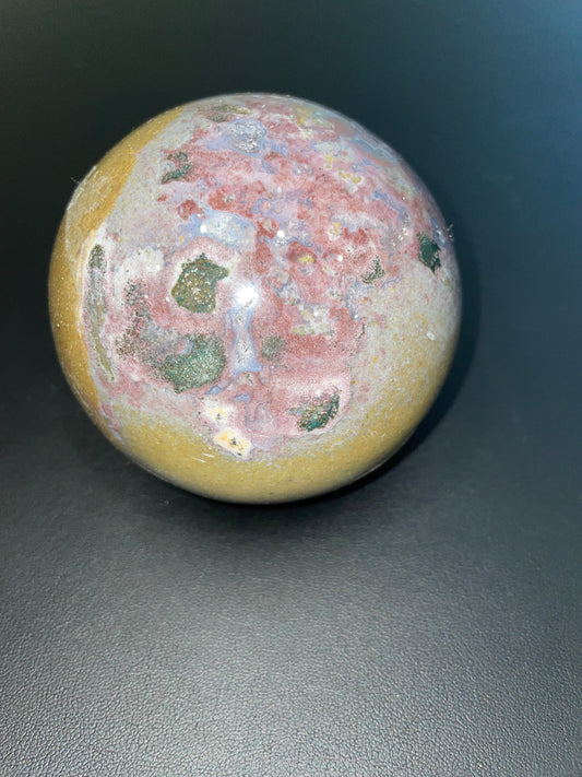 Purple moss agate sphere large