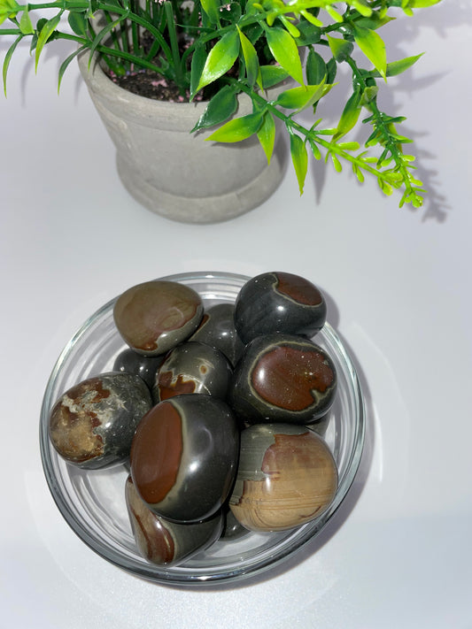 Poly chrome jasper tumbles