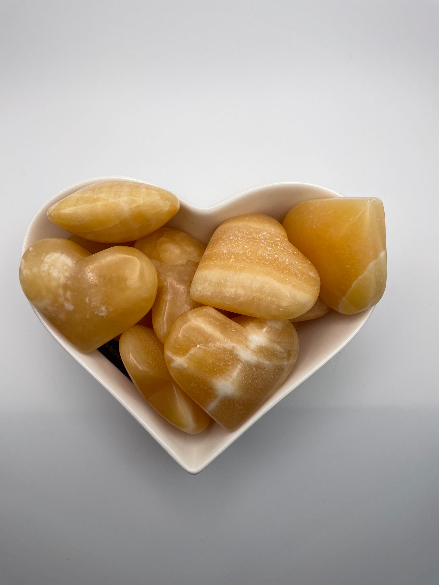 Orange calcite heart