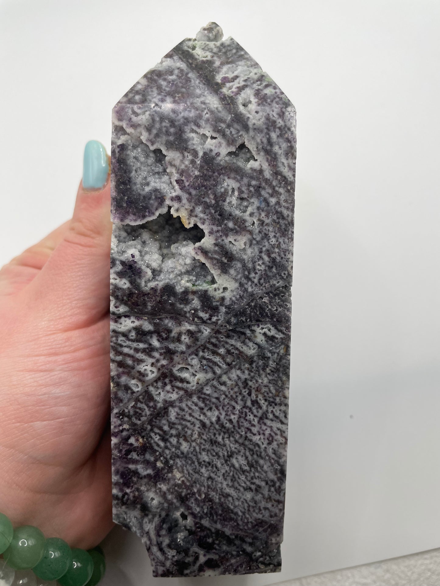 Purple sphalerite tower