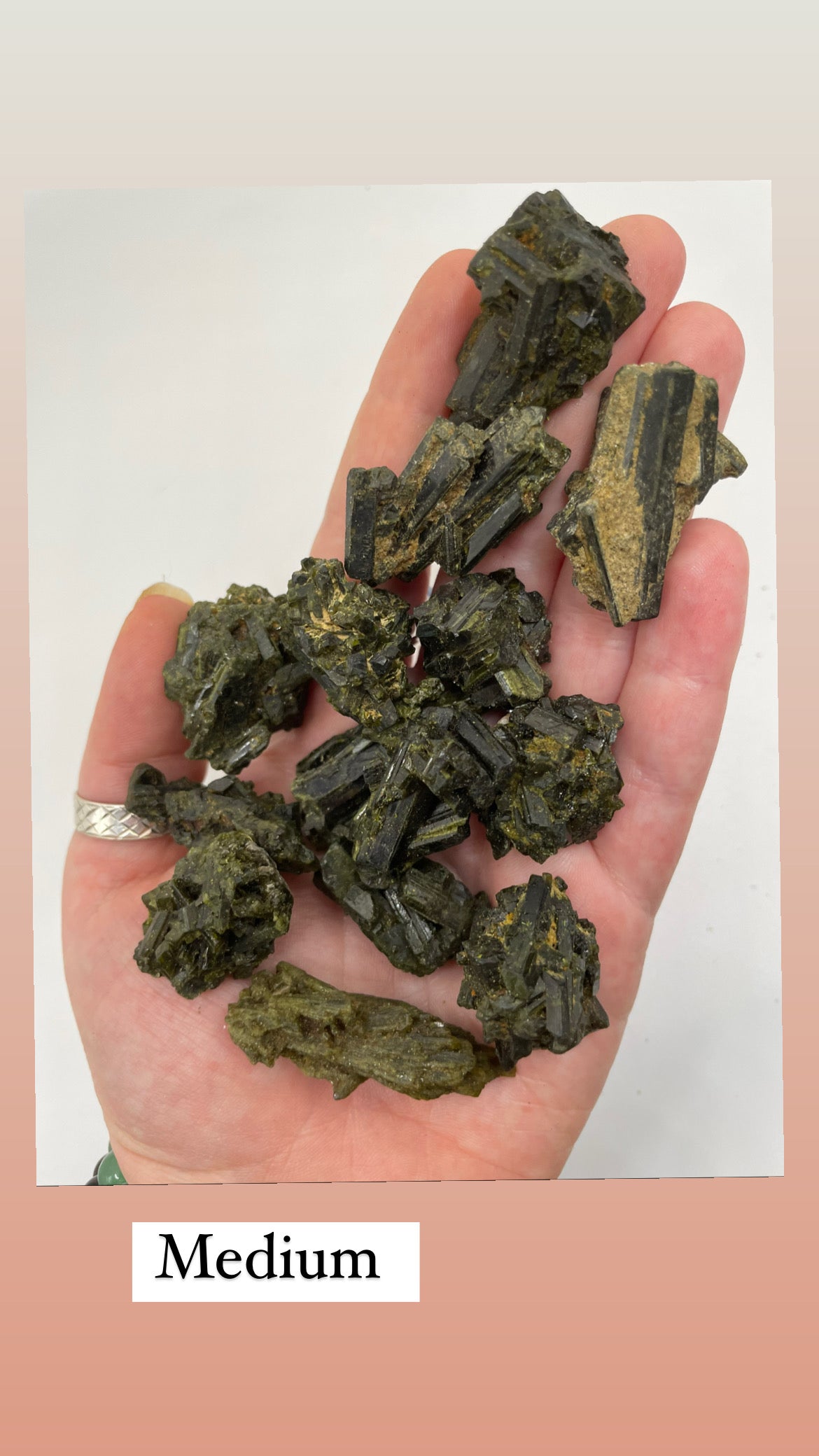 Green tourmaline chunks