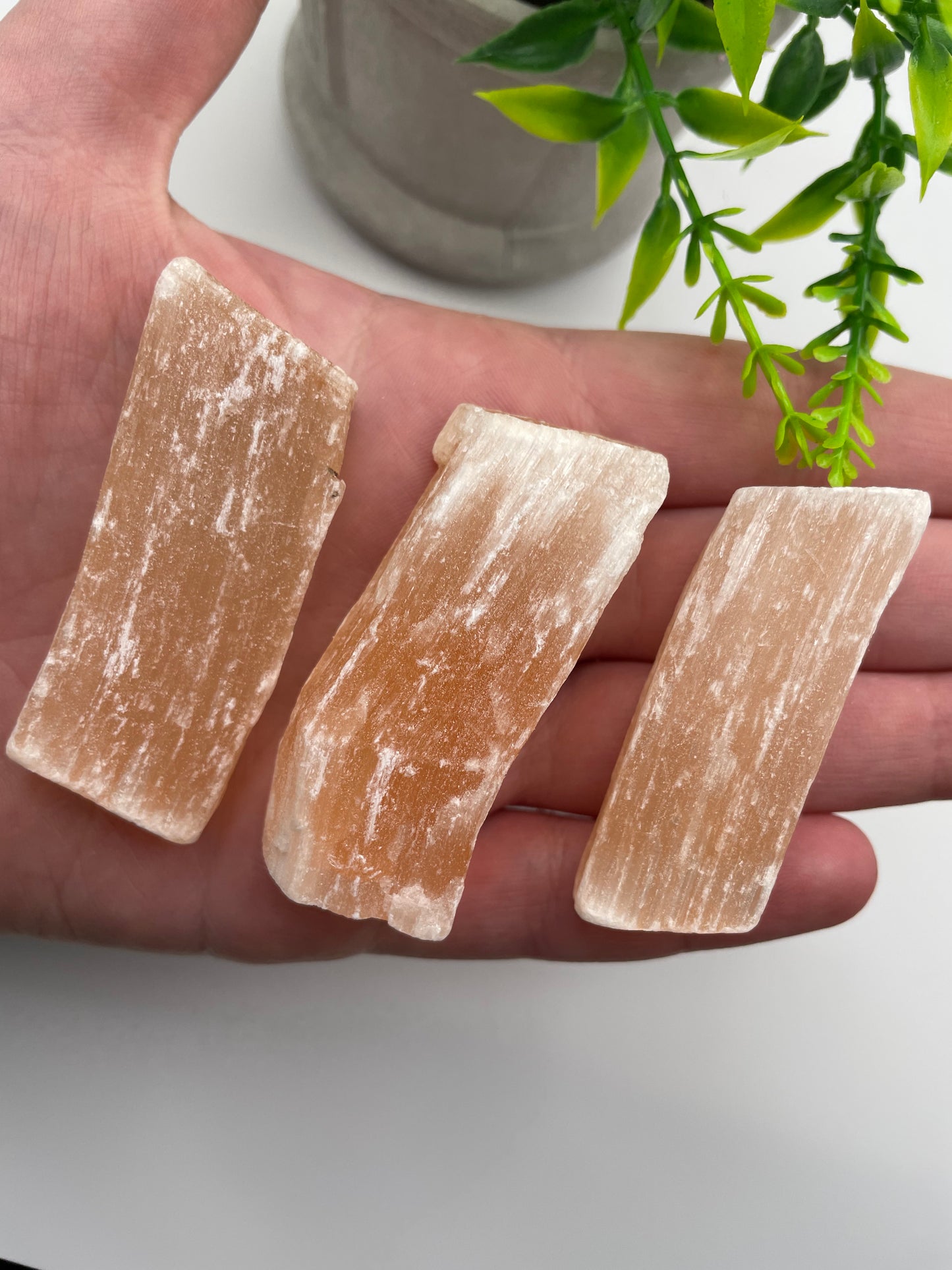 Peach satin spar chunk (selenite)