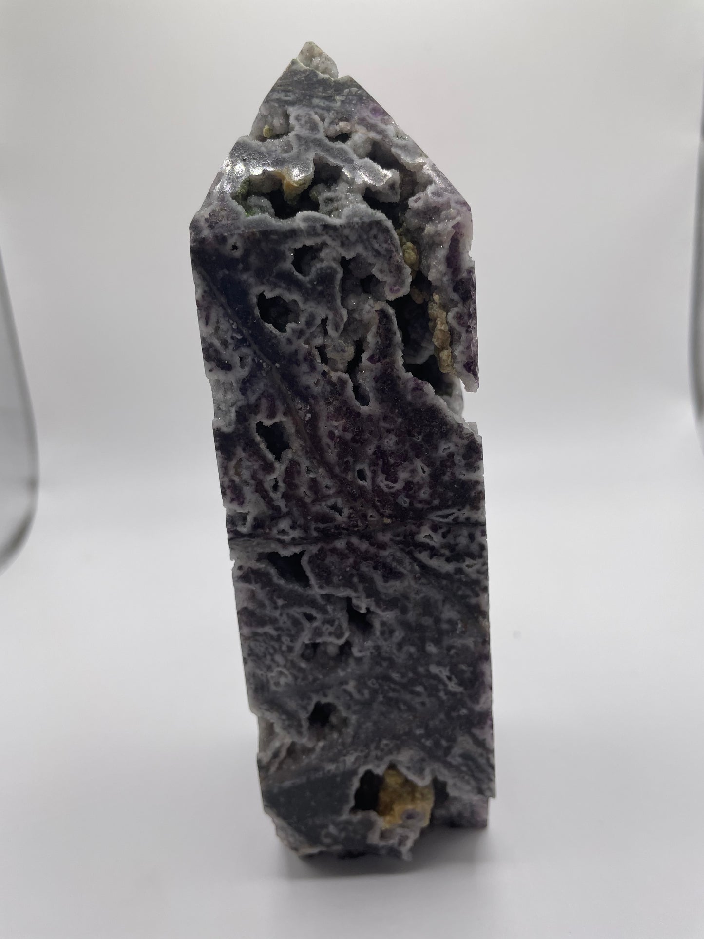 Purple sphalerite tower