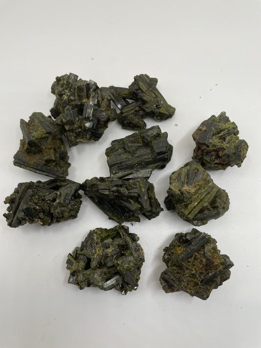 Green tourmaline chunks