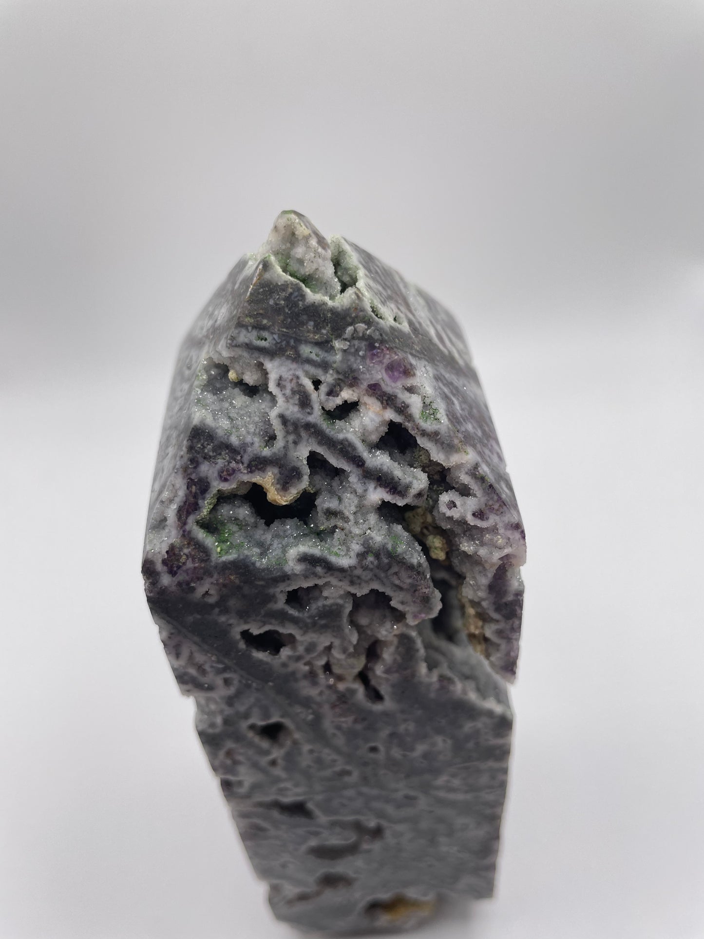 Purple sphalerite tower